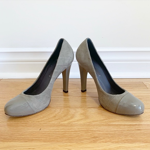 BCBG grey suede heels pumps - Picture 2 of 12